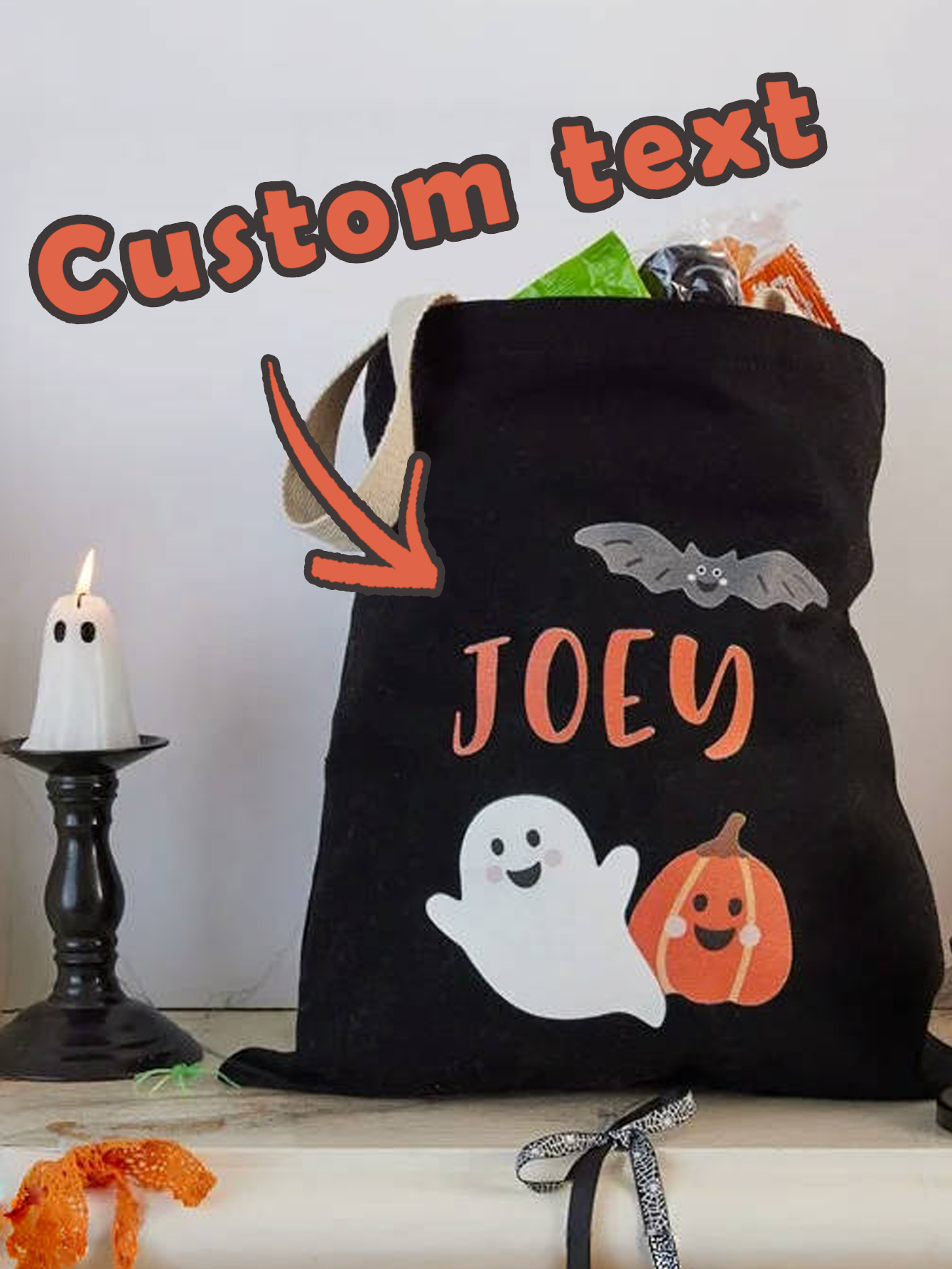 Custom Halloween Print Candy Bag